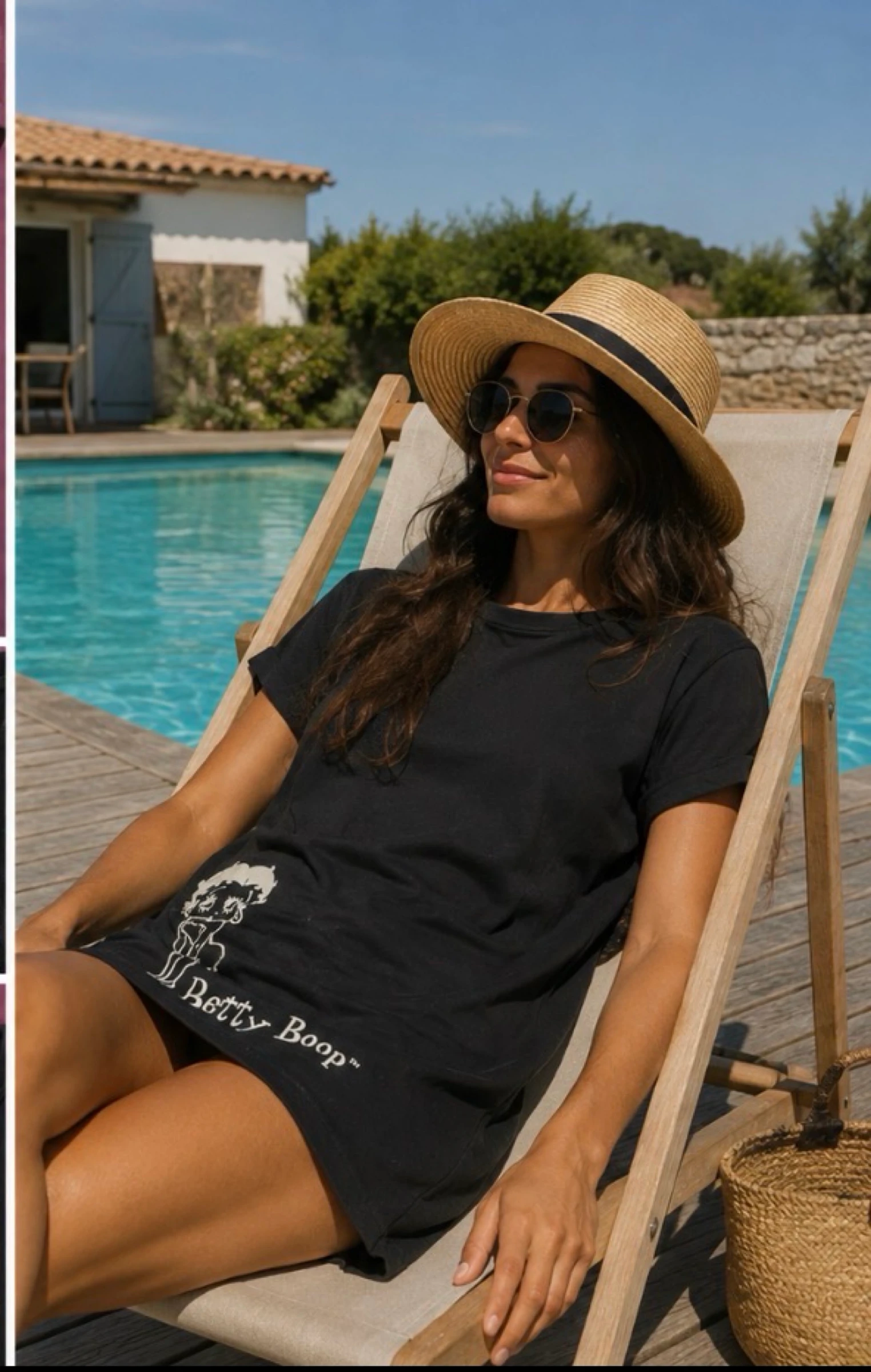 Robe T-shirt Betty Boop noire – Taille S – Officielle – Imprimé iconique